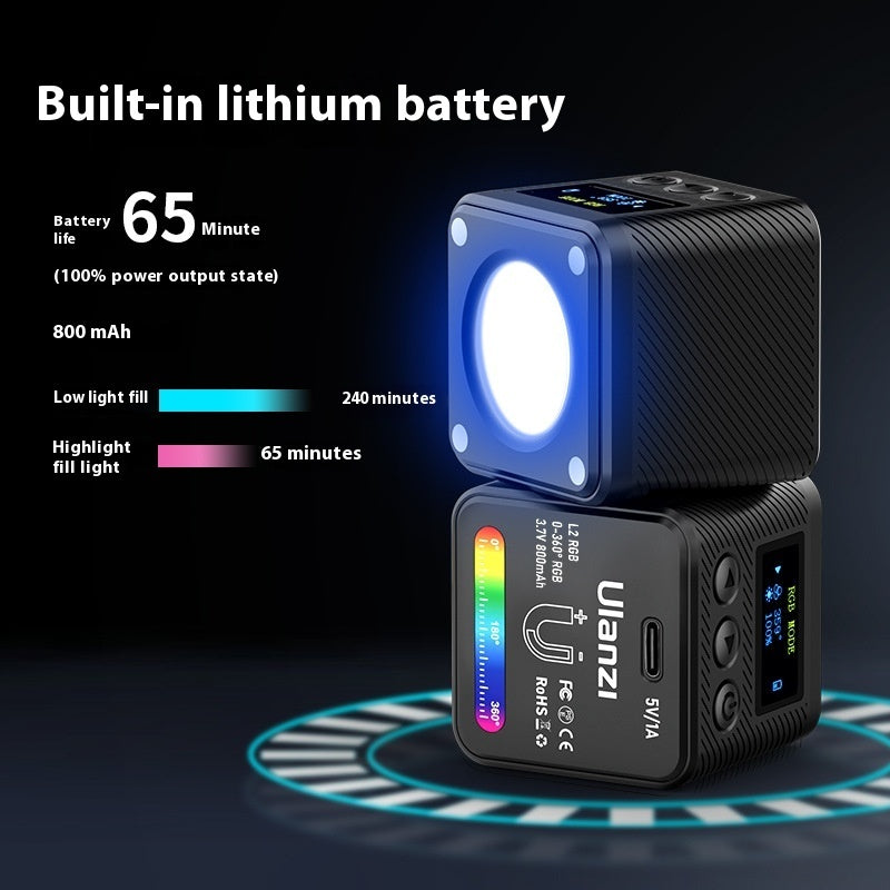 Full Color Mini Lithium Magnetic Camera Fill Light