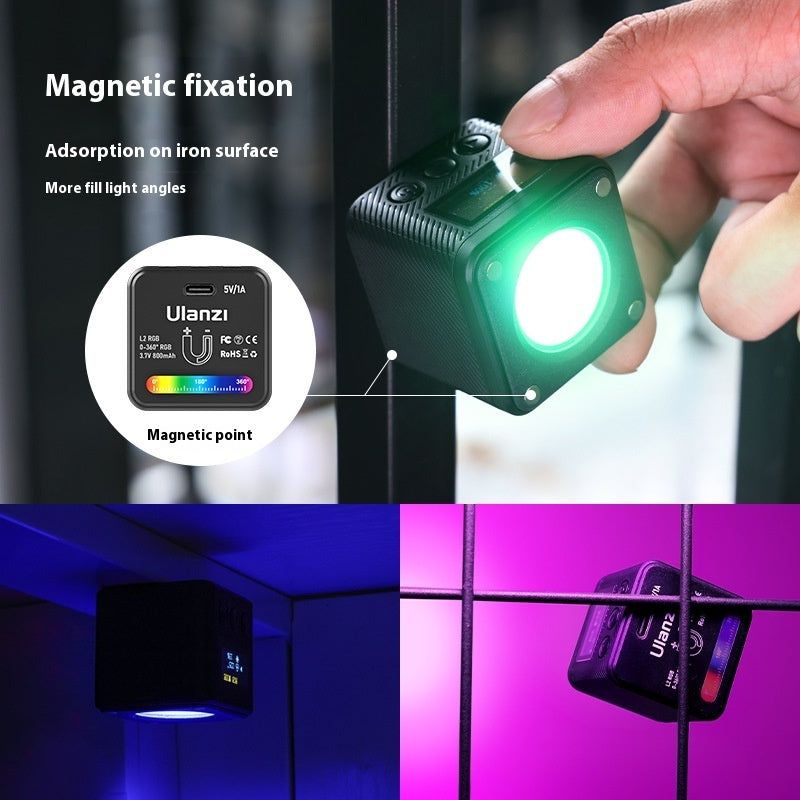 Full Color Mini Lithium Magnetic Camera Fill Light